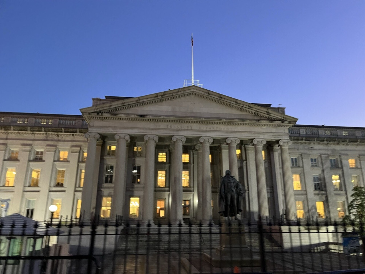 The United States Treasury building in Washington, DC — the department that pays the Saver's Match deposits